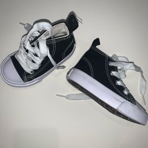 Black High Top Toddler Sneakers